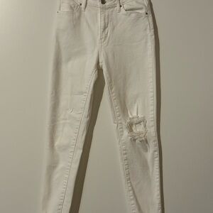 Levi’s 721 High Rise Skinny Ankle White Denim Jeans